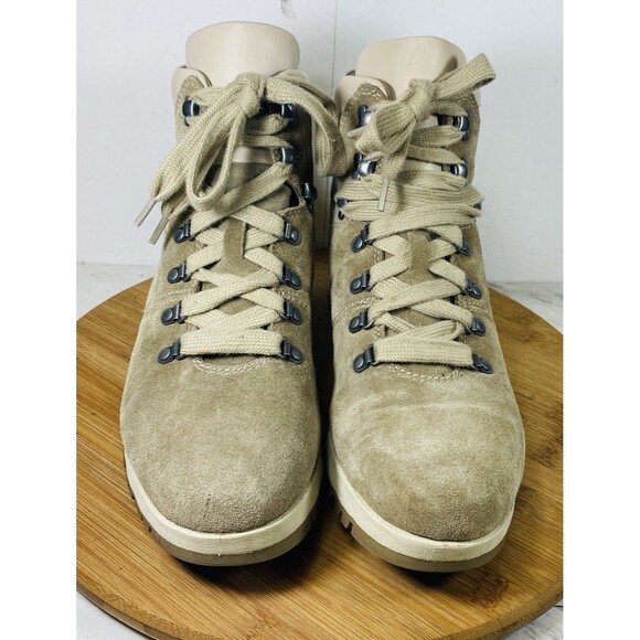 Bionica Dalton Lace Up Tan Leather Hiking Boots Women"s Size 10M - Picture 3 of 7
